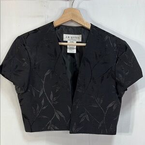 💎JR Nites by Caliendo Black  Bolero jacket with Short Sleeves: